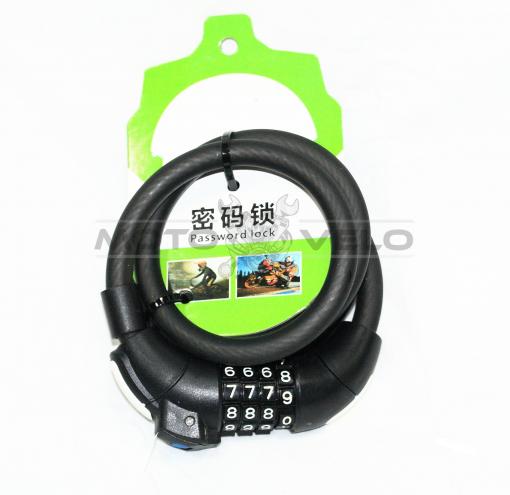 Замок велосипедный кодовый с подсветками 12mm-1500mm (mod:GA-62-1)